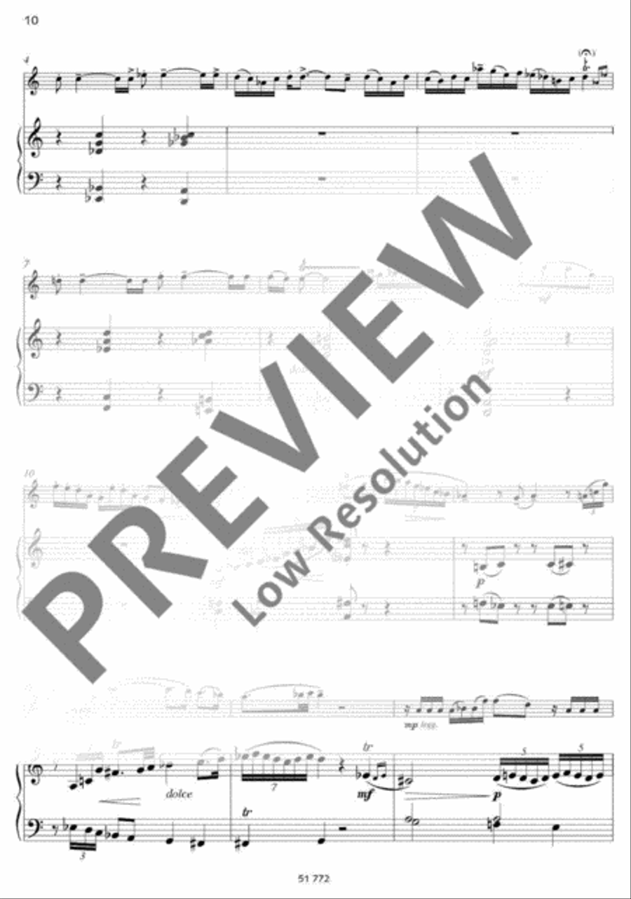 Petite Aire et Improvisation Flute Solo scores gallery preview page 11