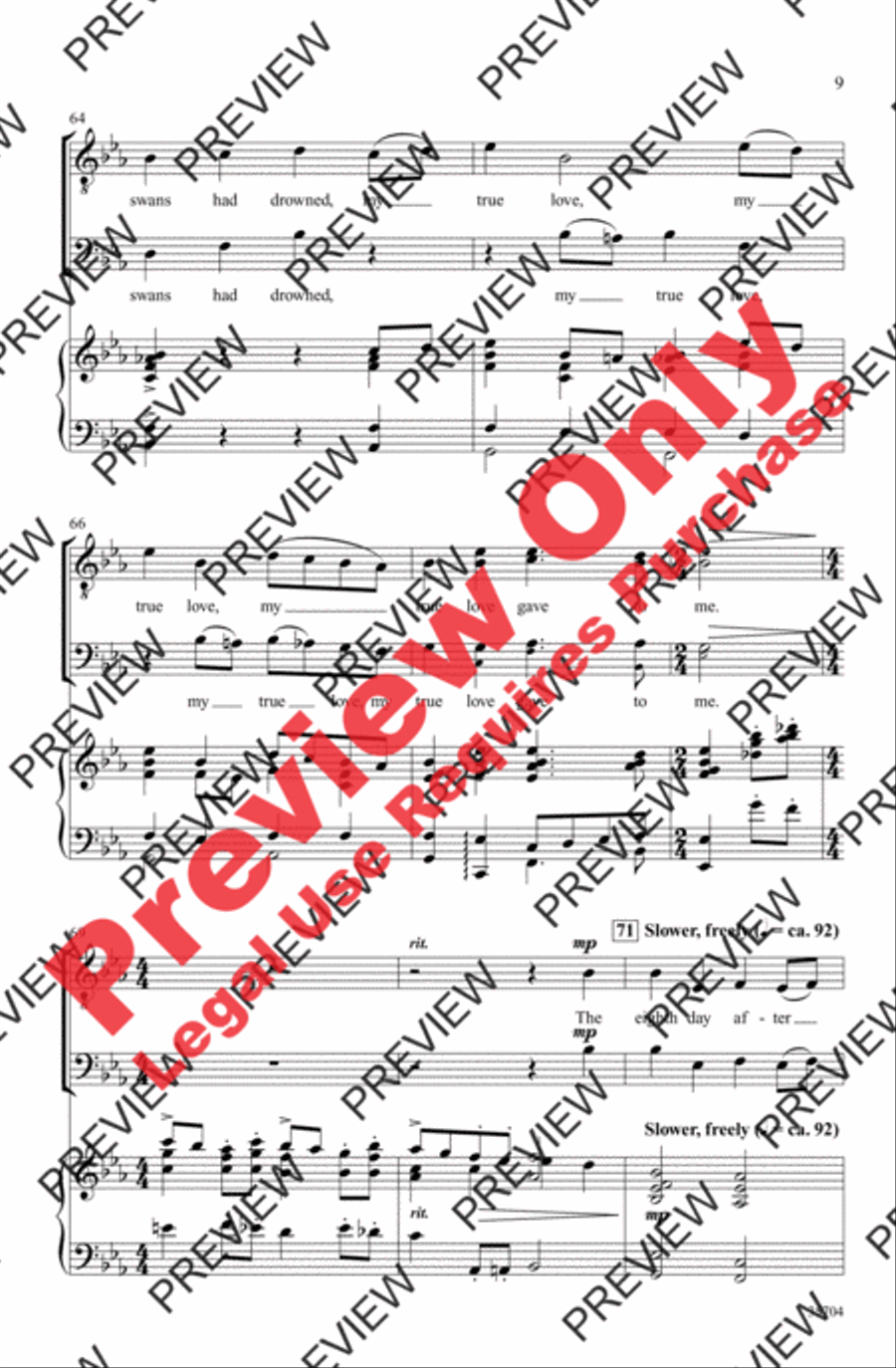 The Twelve Days After Christmas Men's Choir scores gallery preview page 9