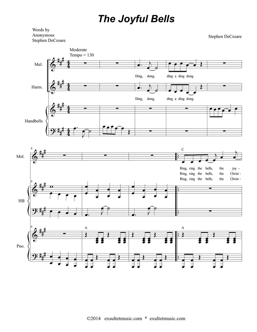 The Joyful Bells The Joyful Bells Choir scores gallery preview page 1