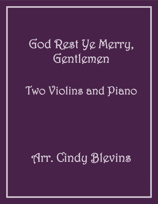 Book cover for God Rest Ye Merry, Gentlemen, Two Violins and Piano