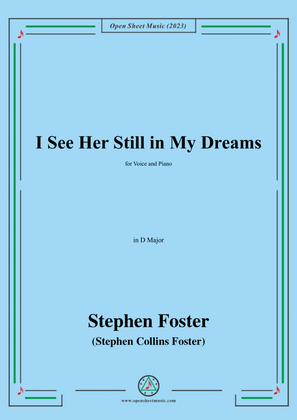 Book cover for S. Foster-I See Her Still in My Dreams,in D Major