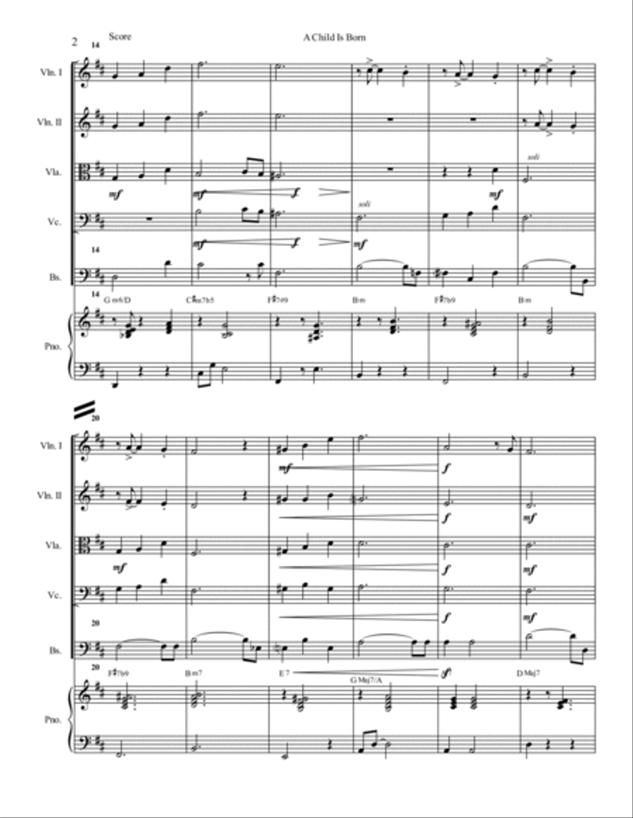 A Child Is Born A Child Is Born Cello scores gallery preview page 3