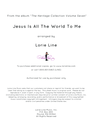 Jesus Is All The World To Me