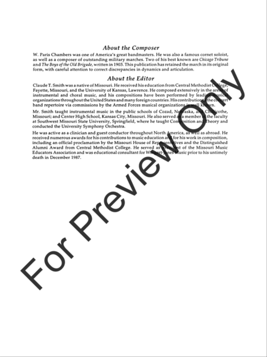 Boys Of The Old Brigade (Score) Concert Band scores gallery preview page 3