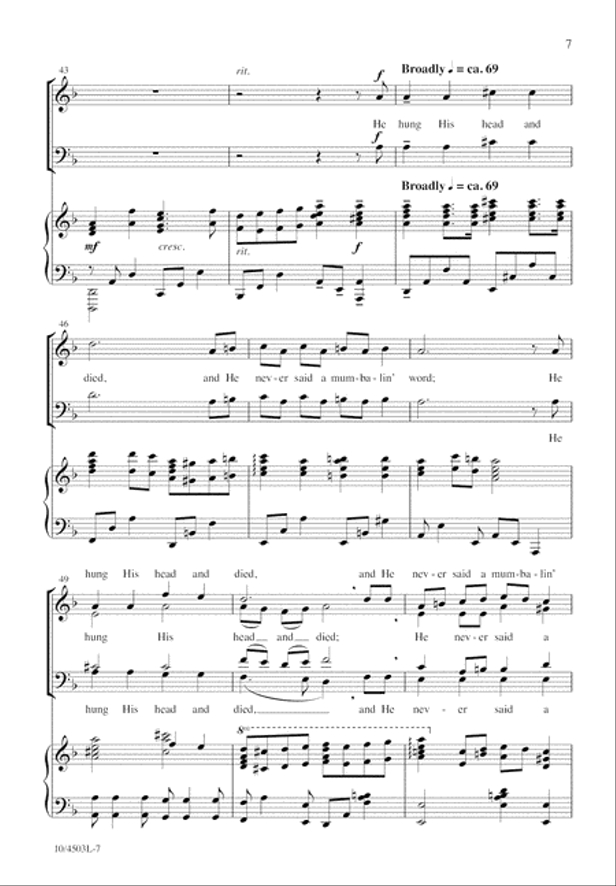 He Never Said a Mumbalin' Word 4-Part scores gallery preview page 7