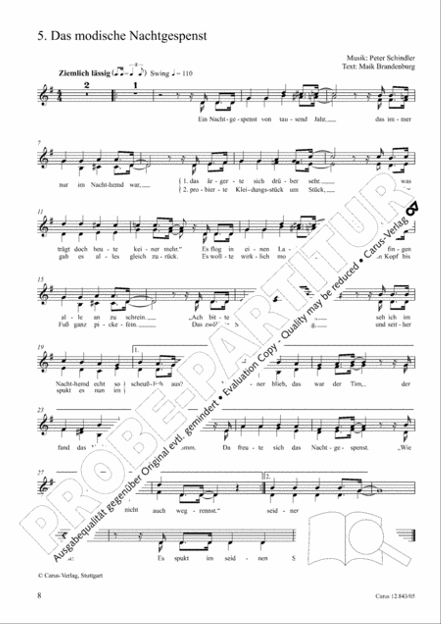 Gruselsongs, Band 1 Gruselsongs, Band 1 Choir scores gallery preview page 9