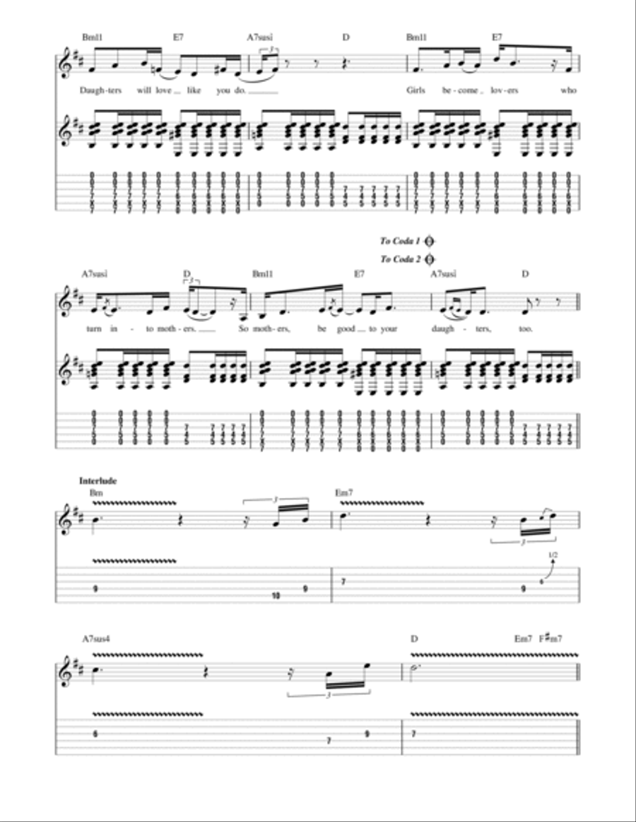 Daughters Electric Guitar scores gallery preview page 3