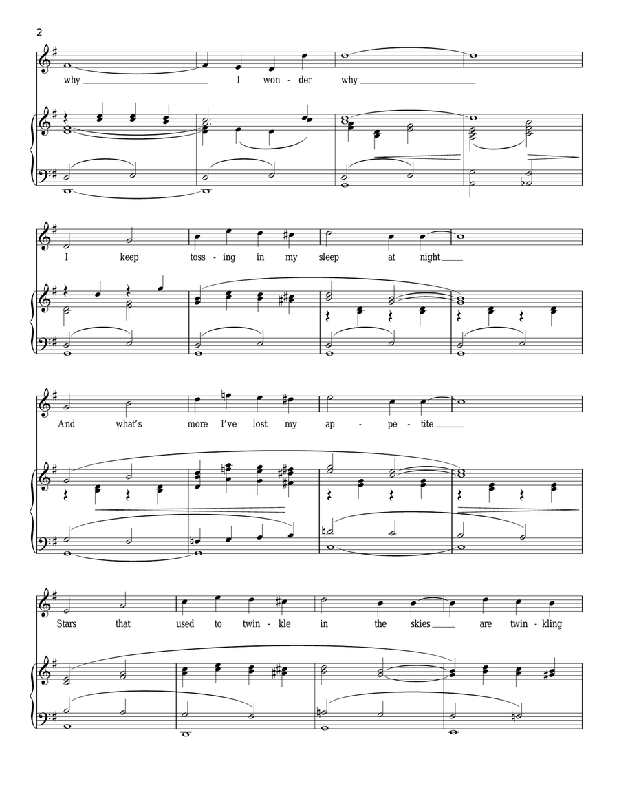 (I Wonder Why?) You're Just In Love Piano, Vocal scores gallery preview page 2