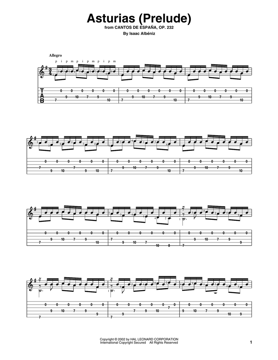 Asturias (Prelude)