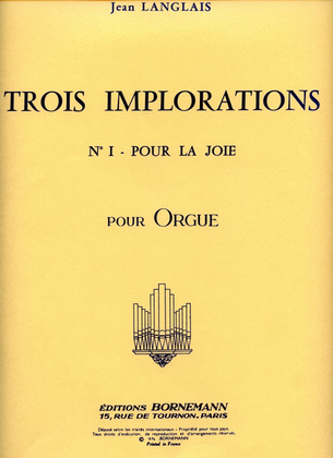 Book cover for 3 Implorations No.1 (organ)
