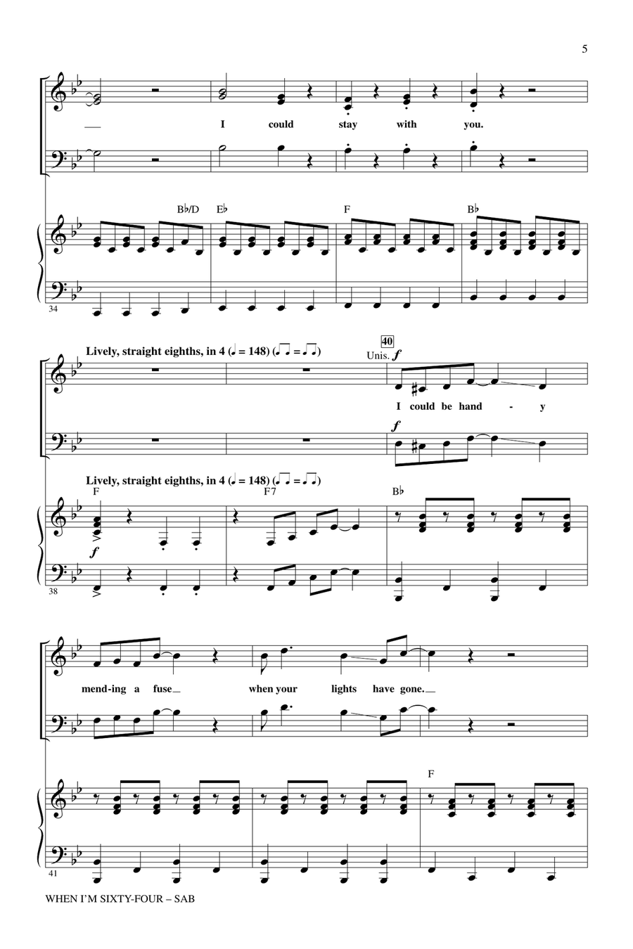 When I'm Sixty-Four 3-Part scores gallery preview page 4
