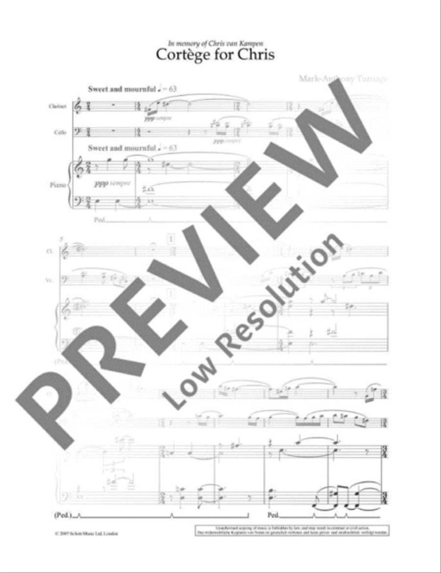 Cortège for Chris Clarinet scores gallery preview page 4