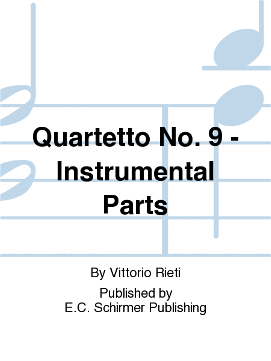Quartetto No. 9 (Instrumental Parts) String Quartet scores gallery preview page 1
