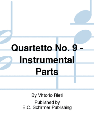Quartetto No. 9 (Instrumental Parts)