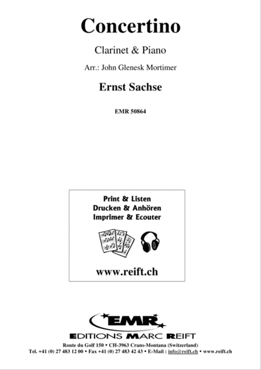 Concertino Clarinet Solo scores gallery preview page 1