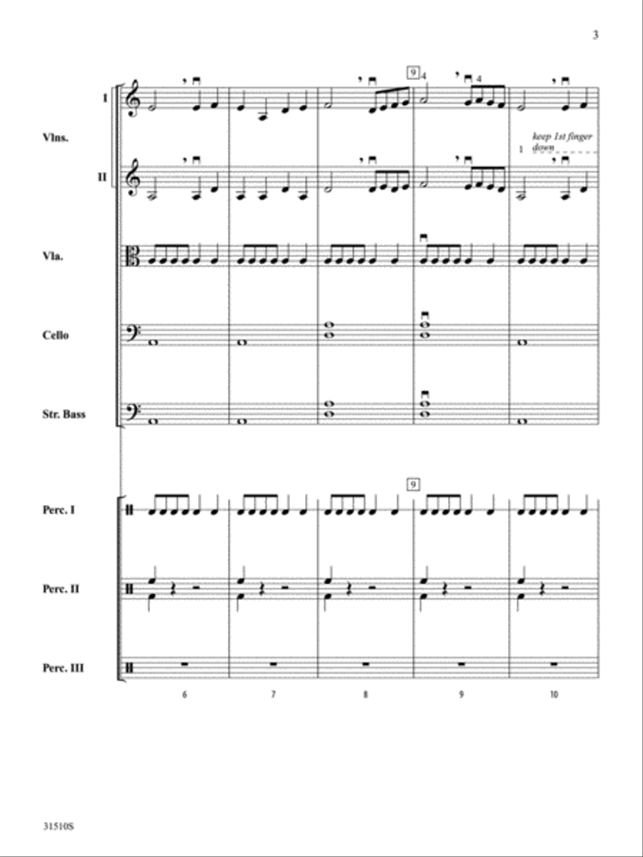 Burgundian Carol (Guillo Prends Ton Tambourin) Burgundian Carol (Guillo Prends Ton Tambourin) String Orchestra scores gallery preview page 3