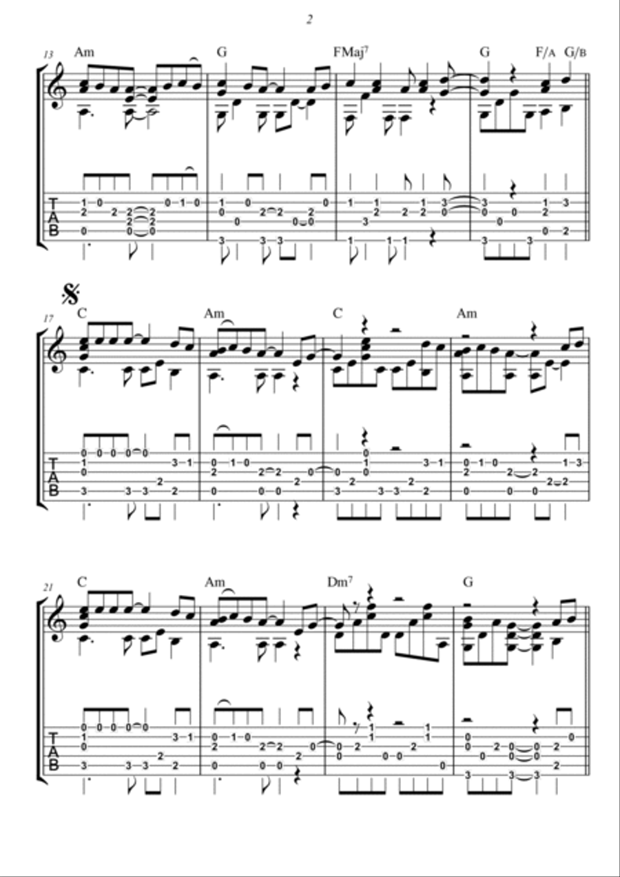 Yesterday Once More Electric Guitar scores gallery preview page 2