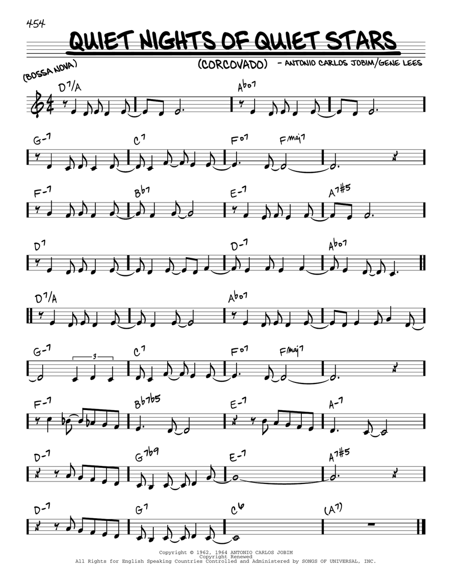 Quiet Nights Of Quiet Stars (Corcovado) Piano scores gallery preview page 1