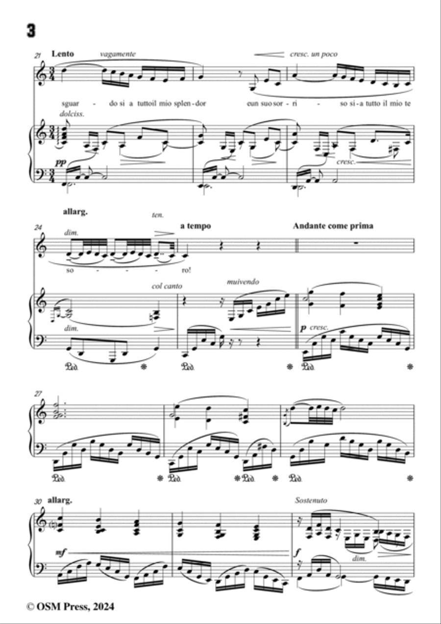 Donaudy-Amorosi Miei Giorni,in C Major Voice scores gallery preview page 4