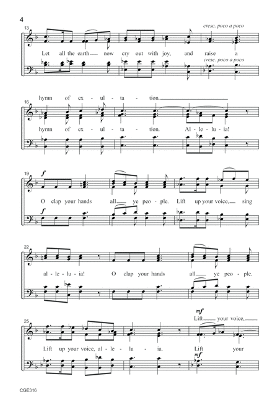 O Clap Your Hands - SATB 4-Part scores gallery preview page 4