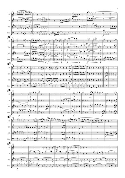 Beethoven: Wind Trio in C Major Op.87 Mvt.I Allegro - woodwind quartet image number null