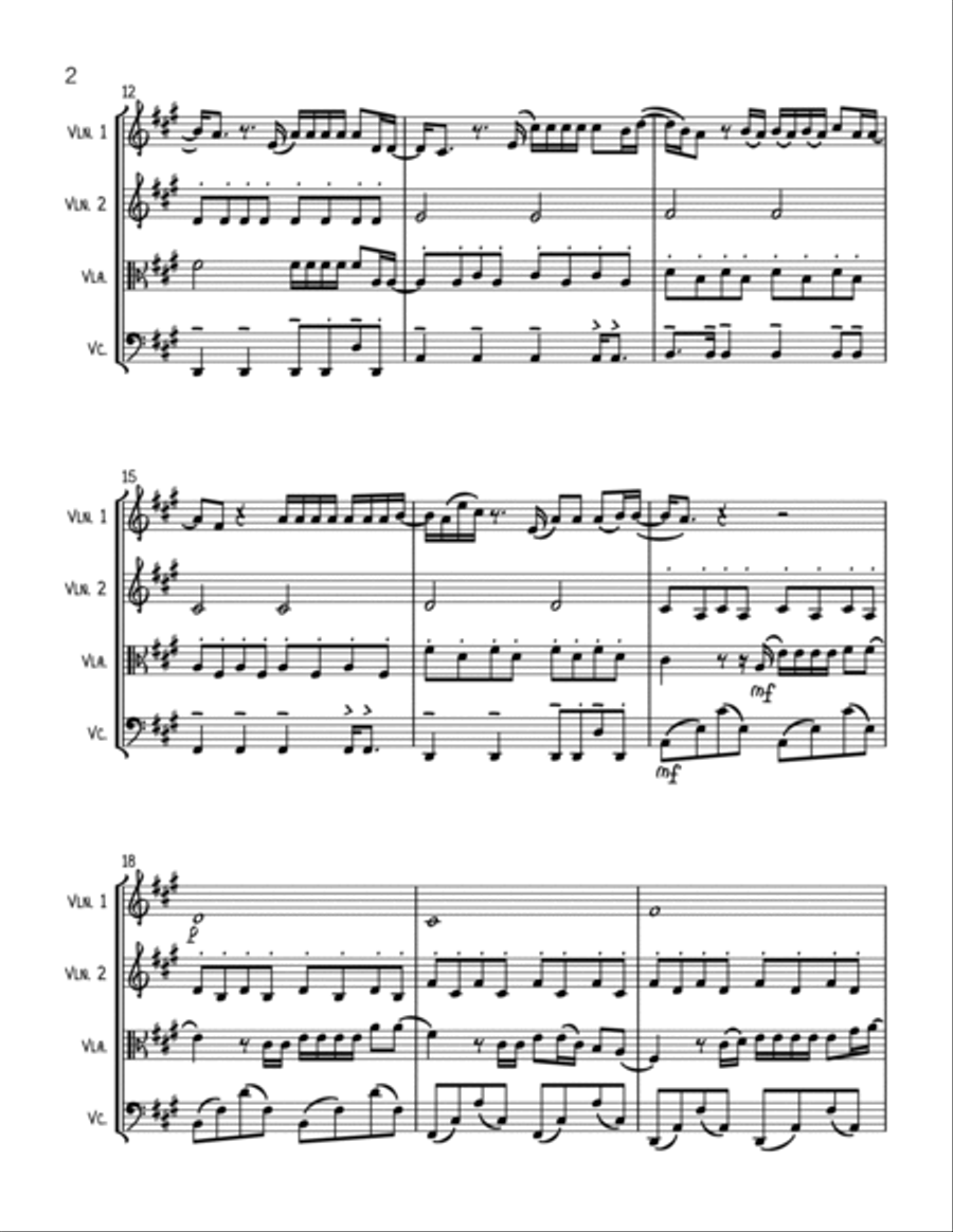 Halo String Quartet scores gallery preview page 2