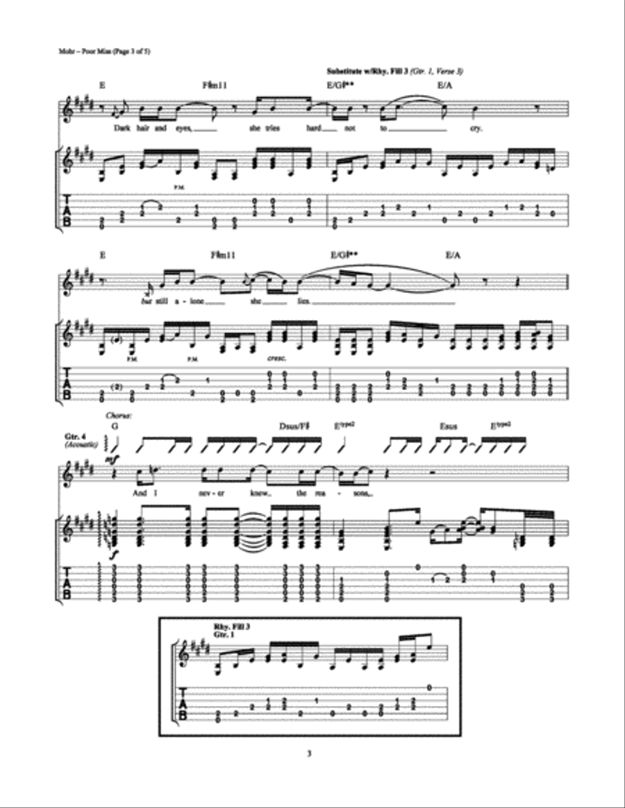 Poor Miss Poor Miss Electric Guitar scores gallery preview page 3