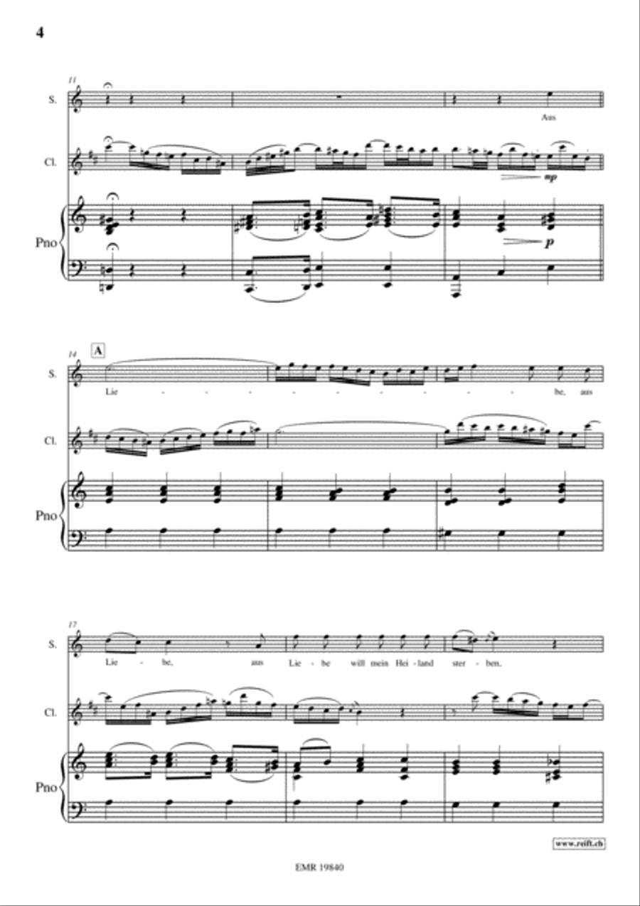 Aus Liebe Clarinet scores gallery preview page 5