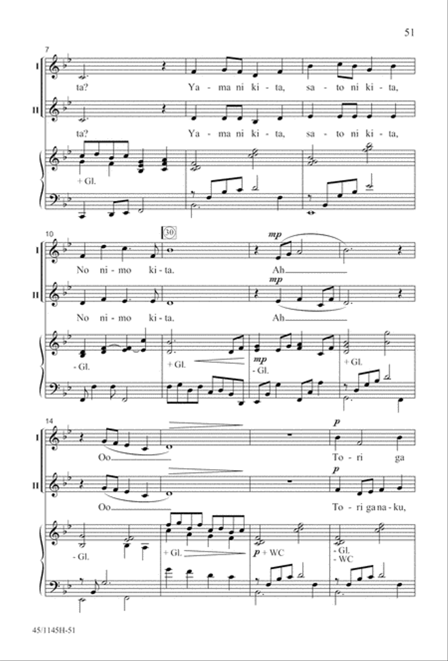 We Sing the World Around 2-Part scores gallery preview page 52
