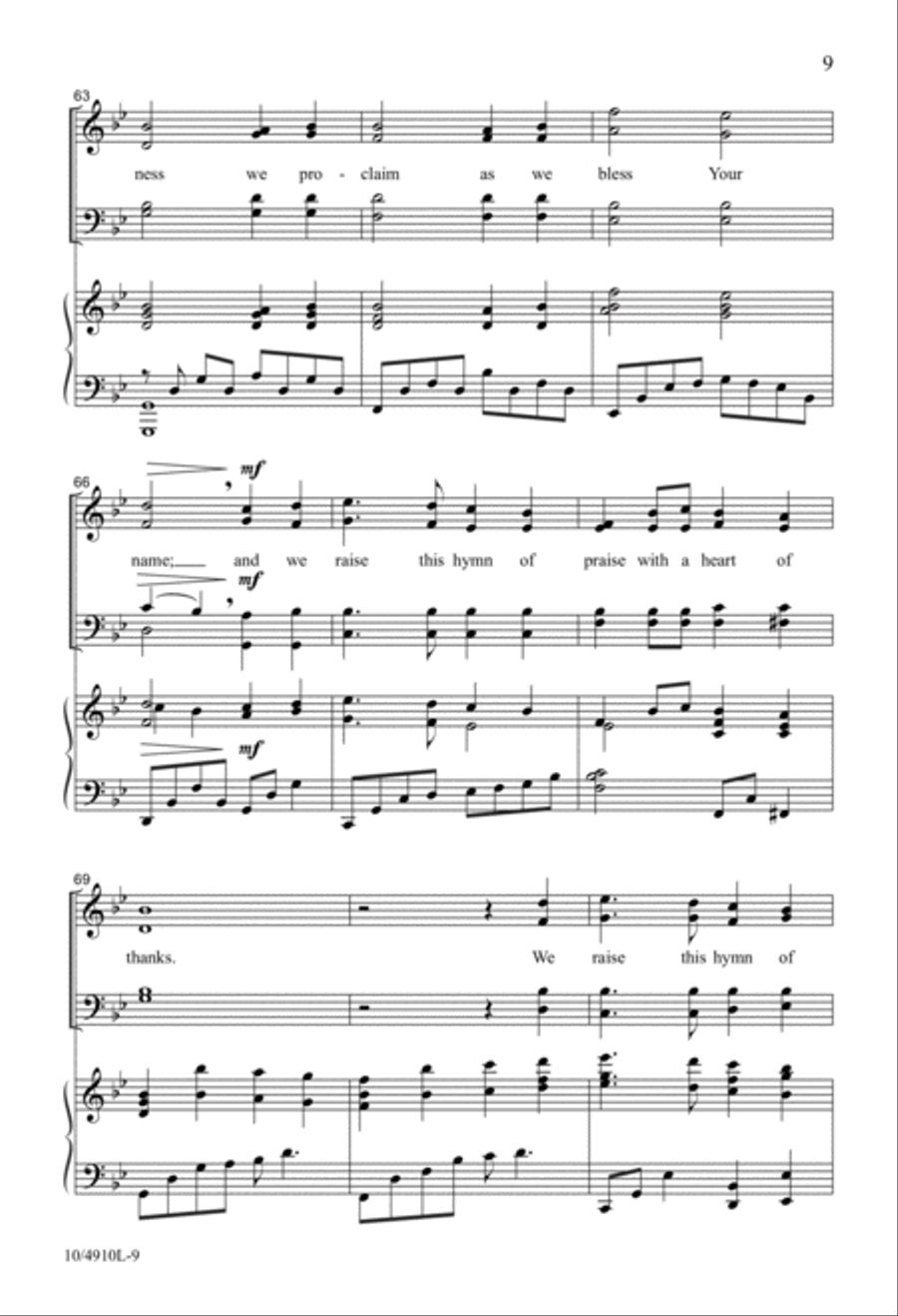 With a Heart of Thanks 4-Part scores gallery preview page 9