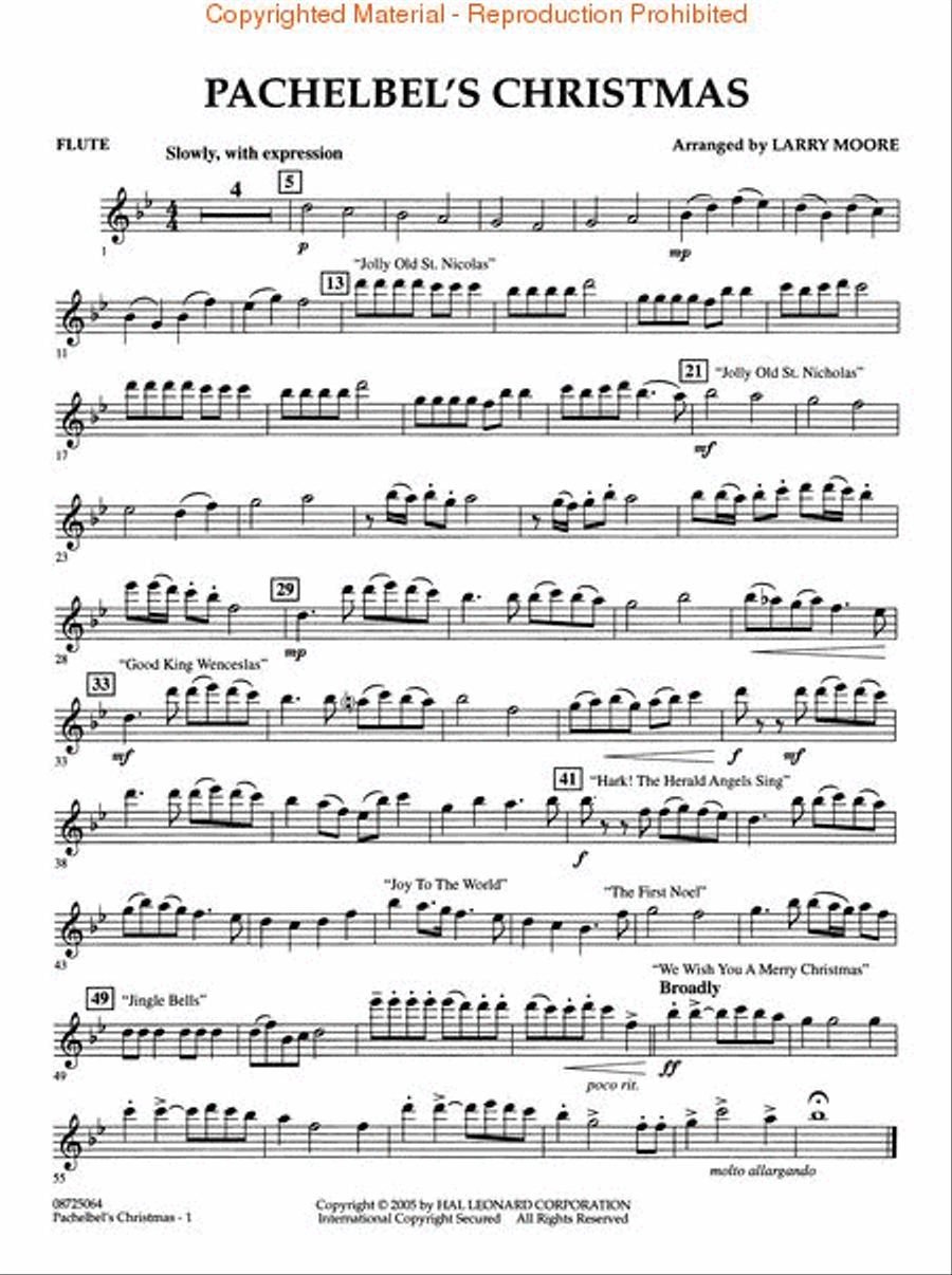 Pachelbel's Christmas Pachelbel's Christmas Concert Band scores gallery preview page 4