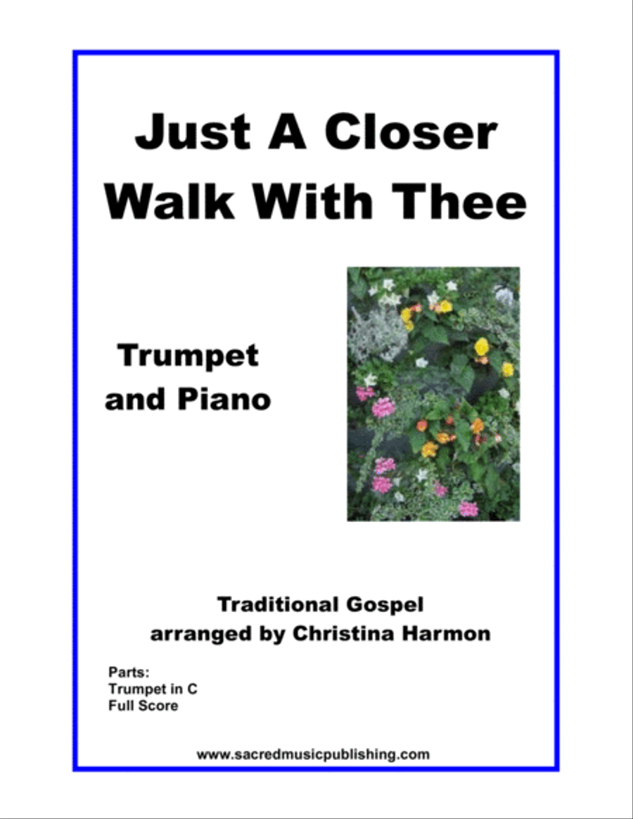 Just A Closer Walk With Thee - Trumpet and Piano Trumpet Solo scores gallery preview page 1