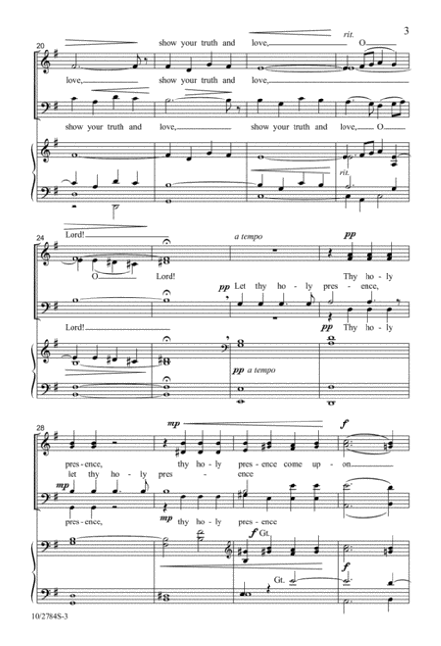 Let Thy Holy Presence Come Upon Us 4-Part scores gallery preview page 3