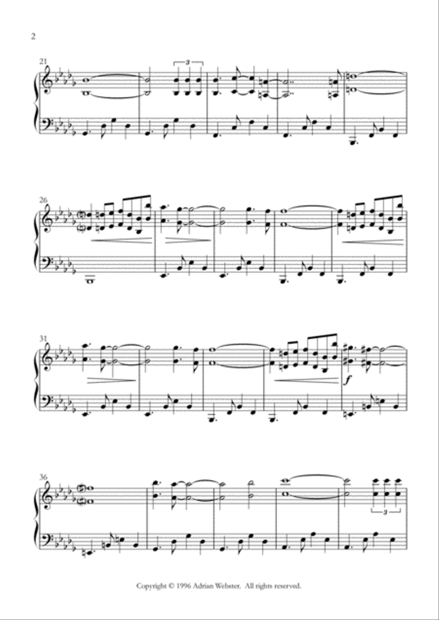 Ivana - CrusaderBeach - Dramatic Emotional Piano Solo Piano Solo scores gallery preview page 2