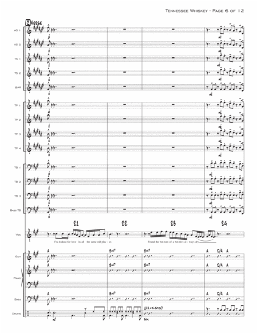 (Smooth As) Tennessee Whiskey Jazz Ensemble scores gallery preview page 6
