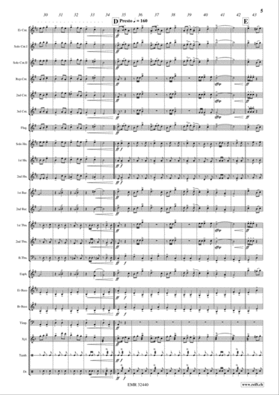 Geh Ikh Mir Shpatsirn Brass Band scores gallery preview page 6