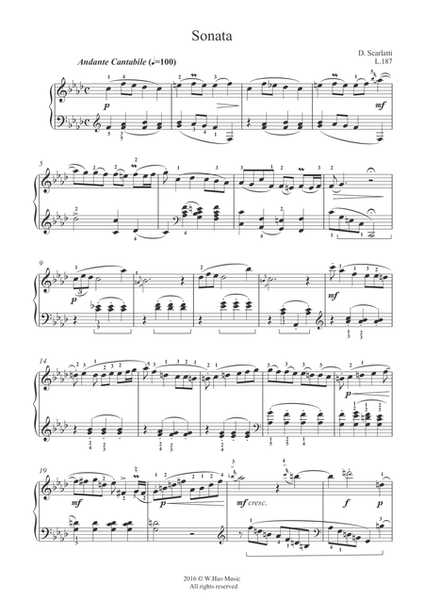 Domenico Scarlatti - Sonata K481 in F minor