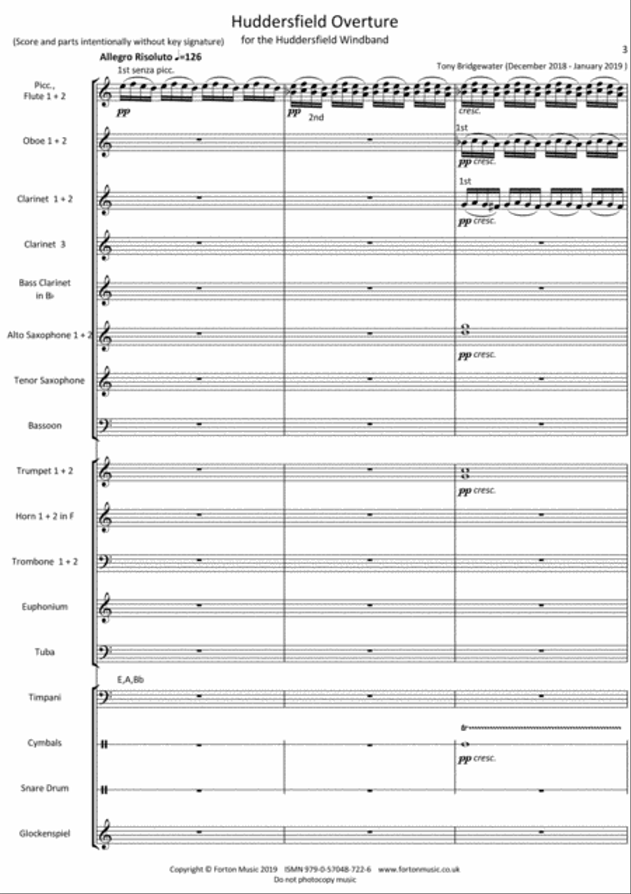 Huddersfield Overture Concert Band scores gallery preview page 3
