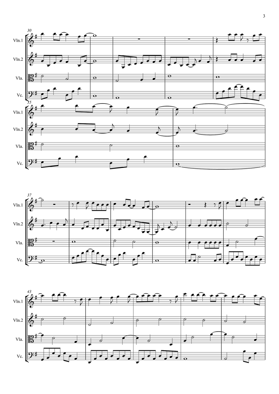 A Million Dreams A Million Dreams String Quartet scores gallery preview page 3