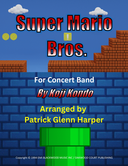 Super Mario Bros Theme Concert Band - Digital Sheet Music