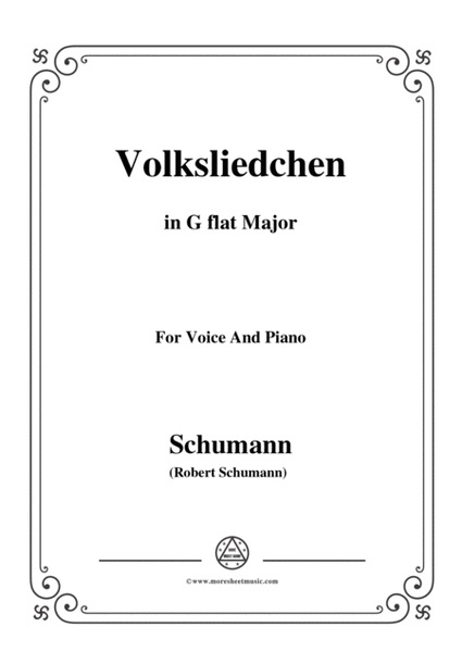 Schumann-Volksliedchen,in G flat Major,for Voice and Piano image number null