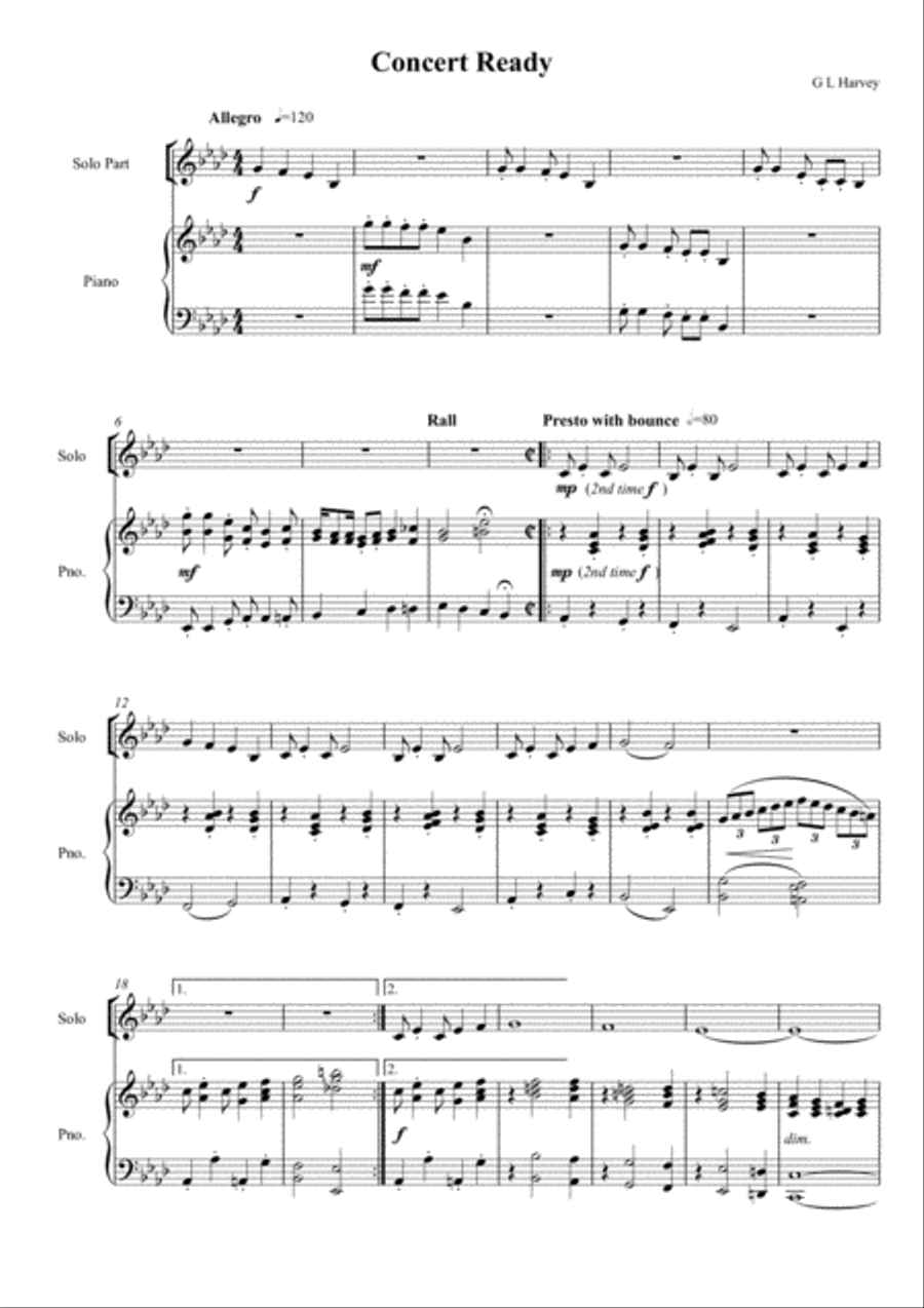Concert Ready (Solo/Group Feature for Elementary Wind Players and Piano) Large Ensemble scores gallery preview page 2