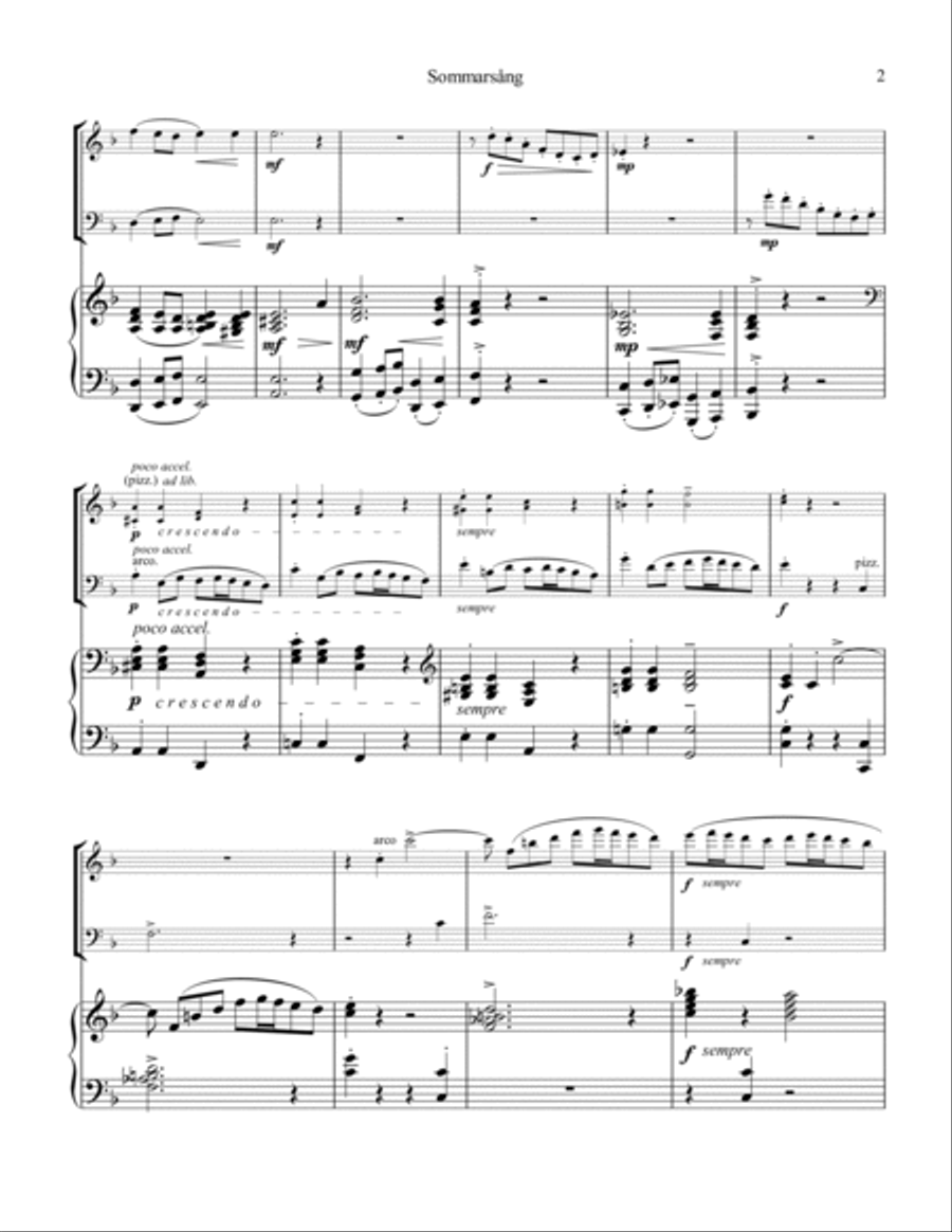 Sommarsång/Sommarsang for piano trio Piano Trio scores gallery preview page 3