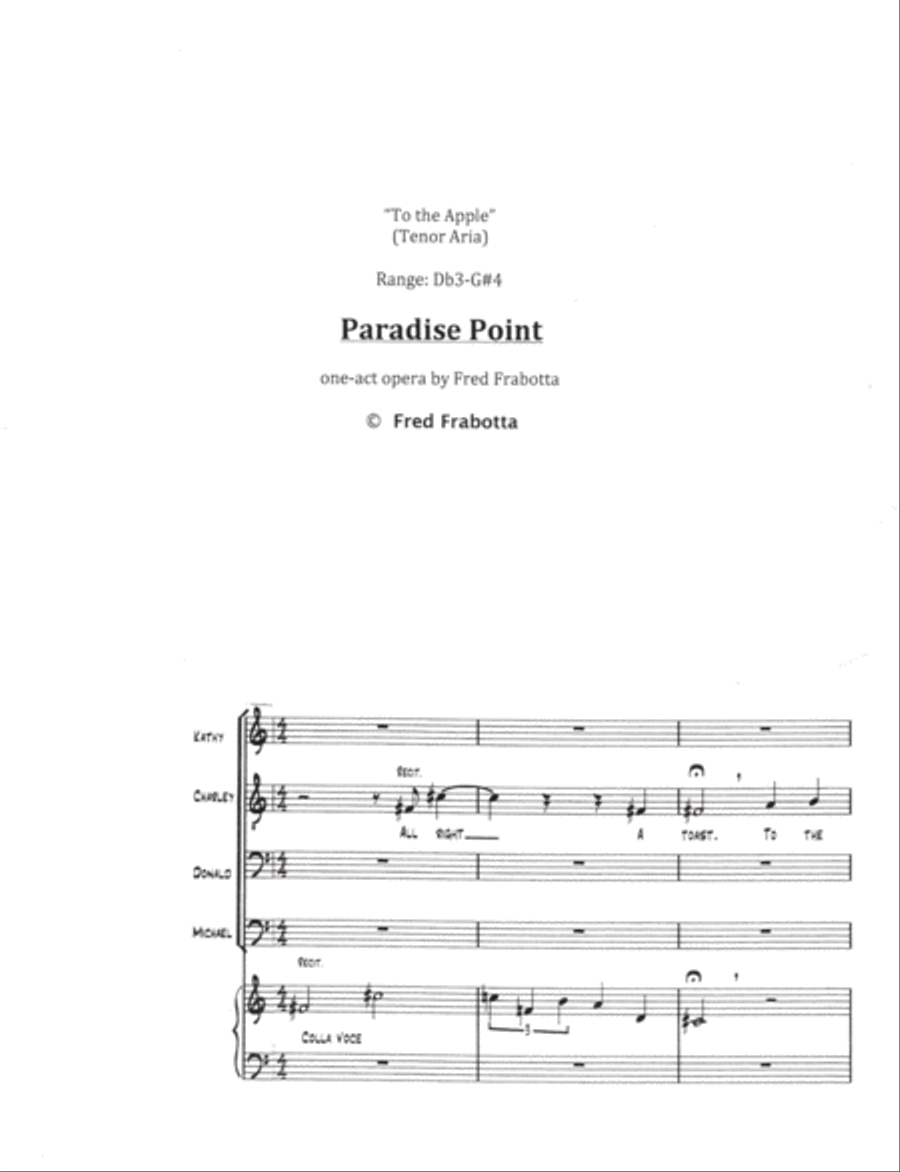 To The Apple High Voice scores gallery preview page 1