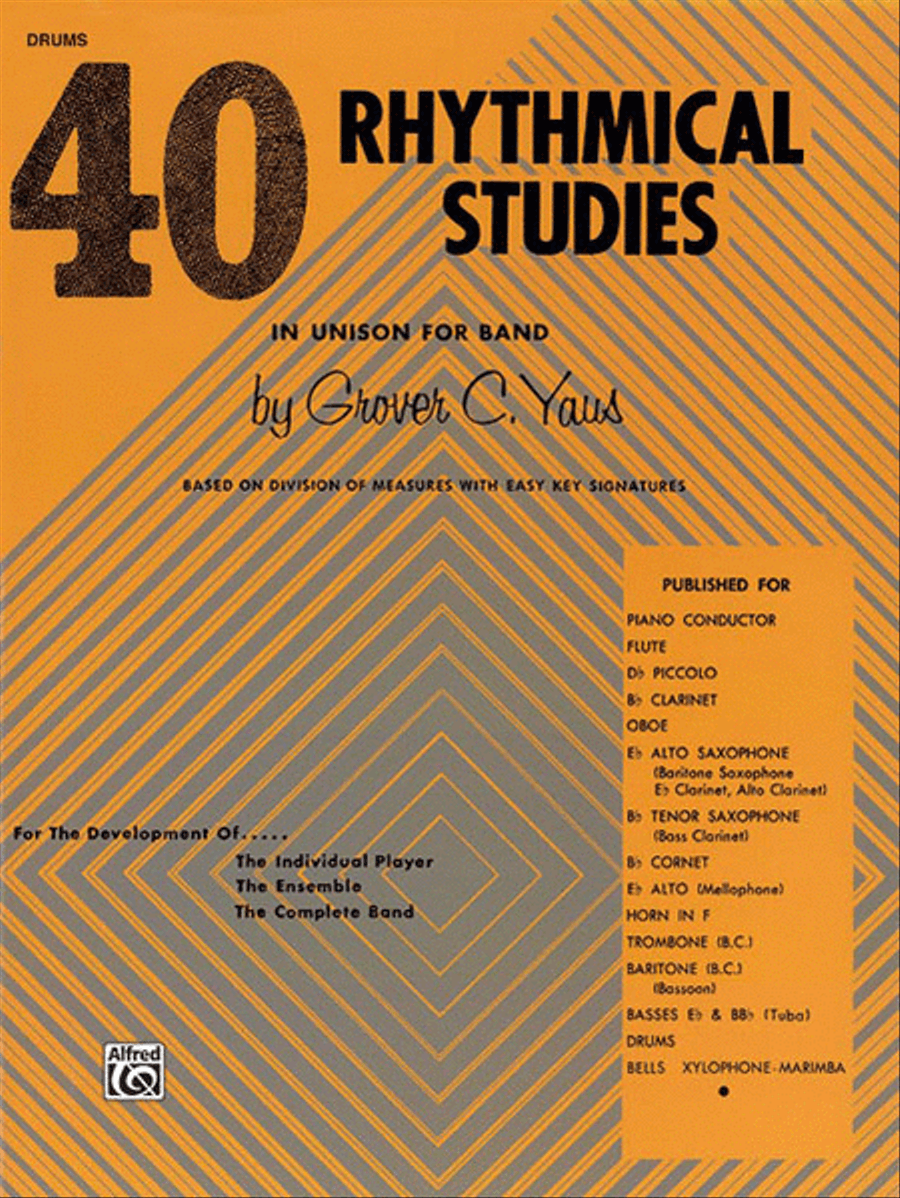 40 Rhythmical Studies 40 Rhythmical Studies Concert Band Methods scores gallery preview page 1
