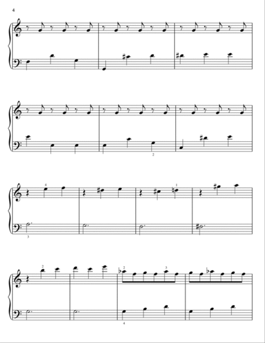 Dawn (from Pride And Prejudice) Easy Piano scores gallery preview page 4