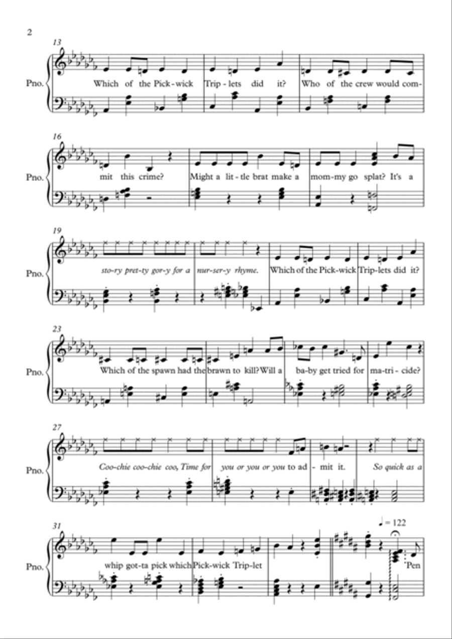 Which Of The Pickwick Triplets Did It? Voice scores gallery preview page 2