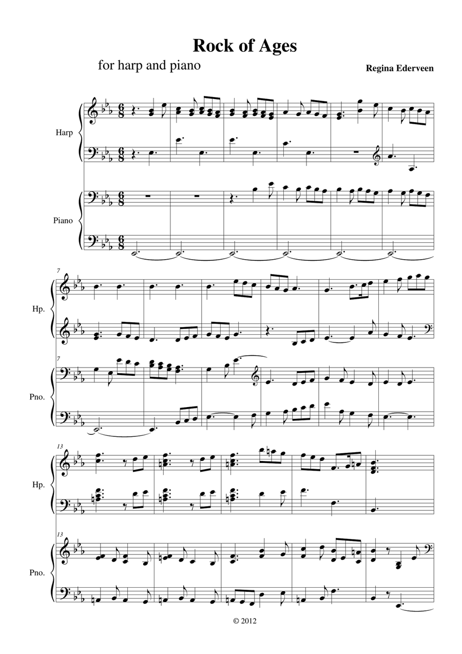 Piano and harp deals music