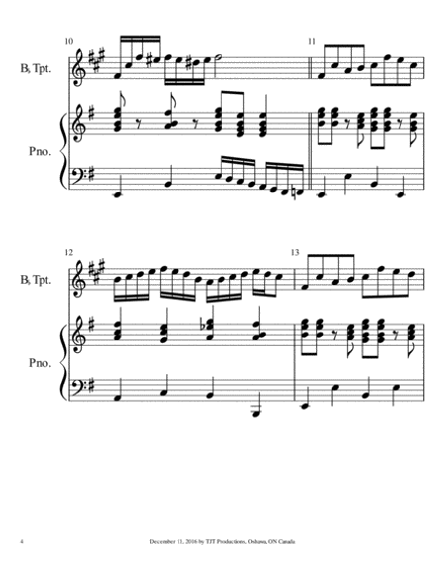 Intrada for Trumpet and Piano Trumpet Solo scores gallery preview page 4