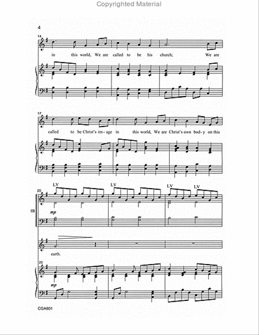 Christ's Own Body Christ's Own Body Unison Choir scores gallery preview page 4
